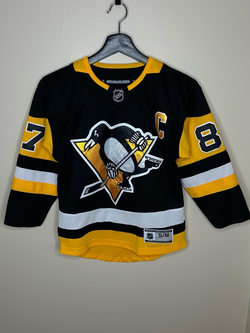 Sidney Crosby #87 Pittsburgh Penguins Youth S/M NHL Jersey Black